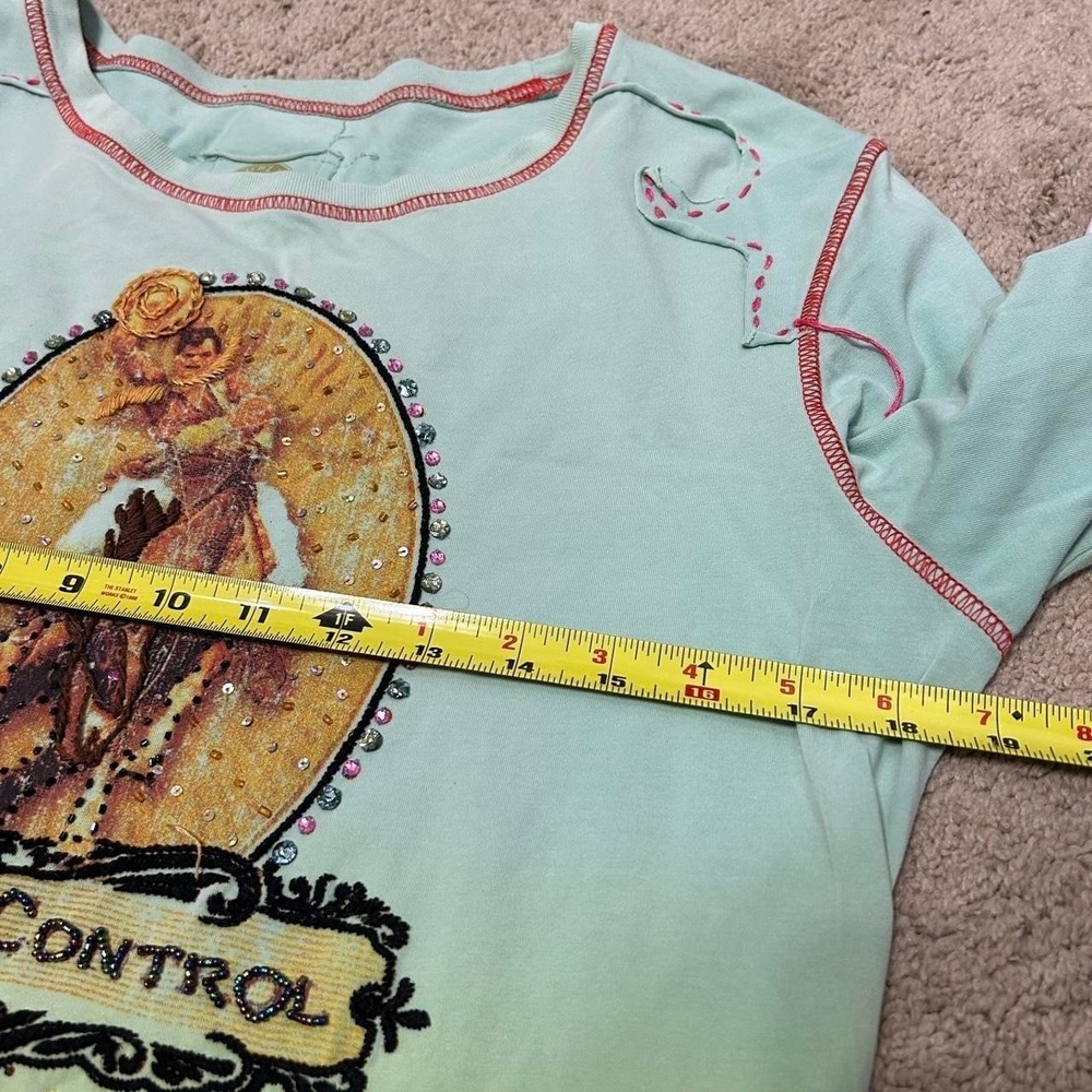 Rare Double D Ranch 2010 Out Of Control Tie Dye Long Sleeve Tee Womens L - Picture 6 of 7